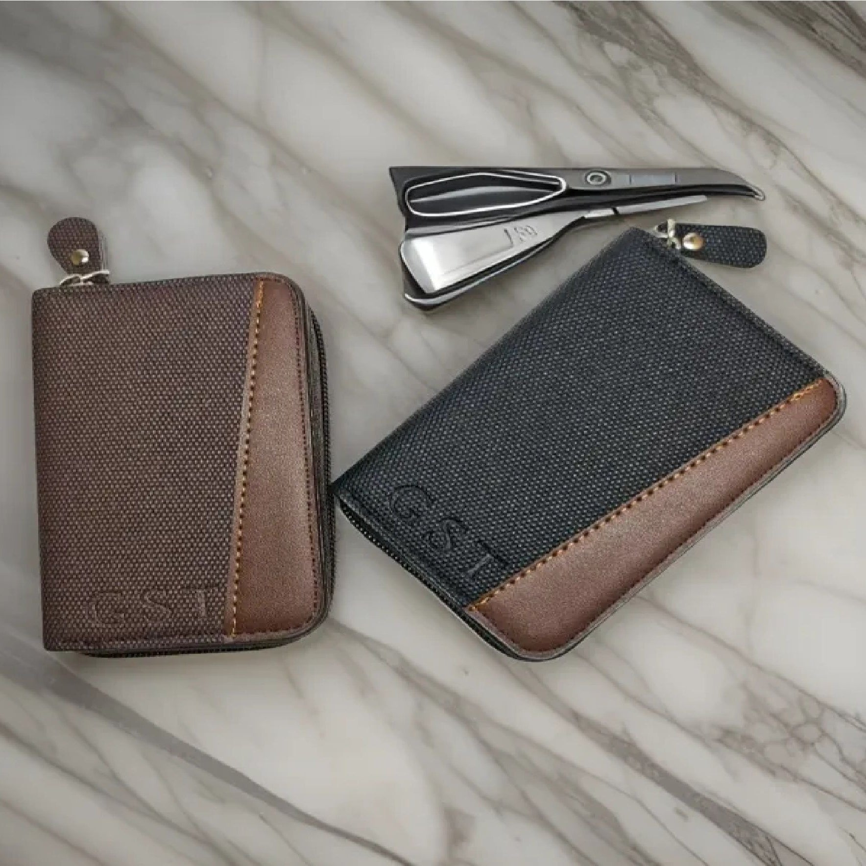 BK's New Casual Wallet Multi-Slot Card Holder Zipper Coin Purse Small Clutch PU Money Bag Purse Cardholder Wallets for Men - Oshi.pk - Buy & Sell Online