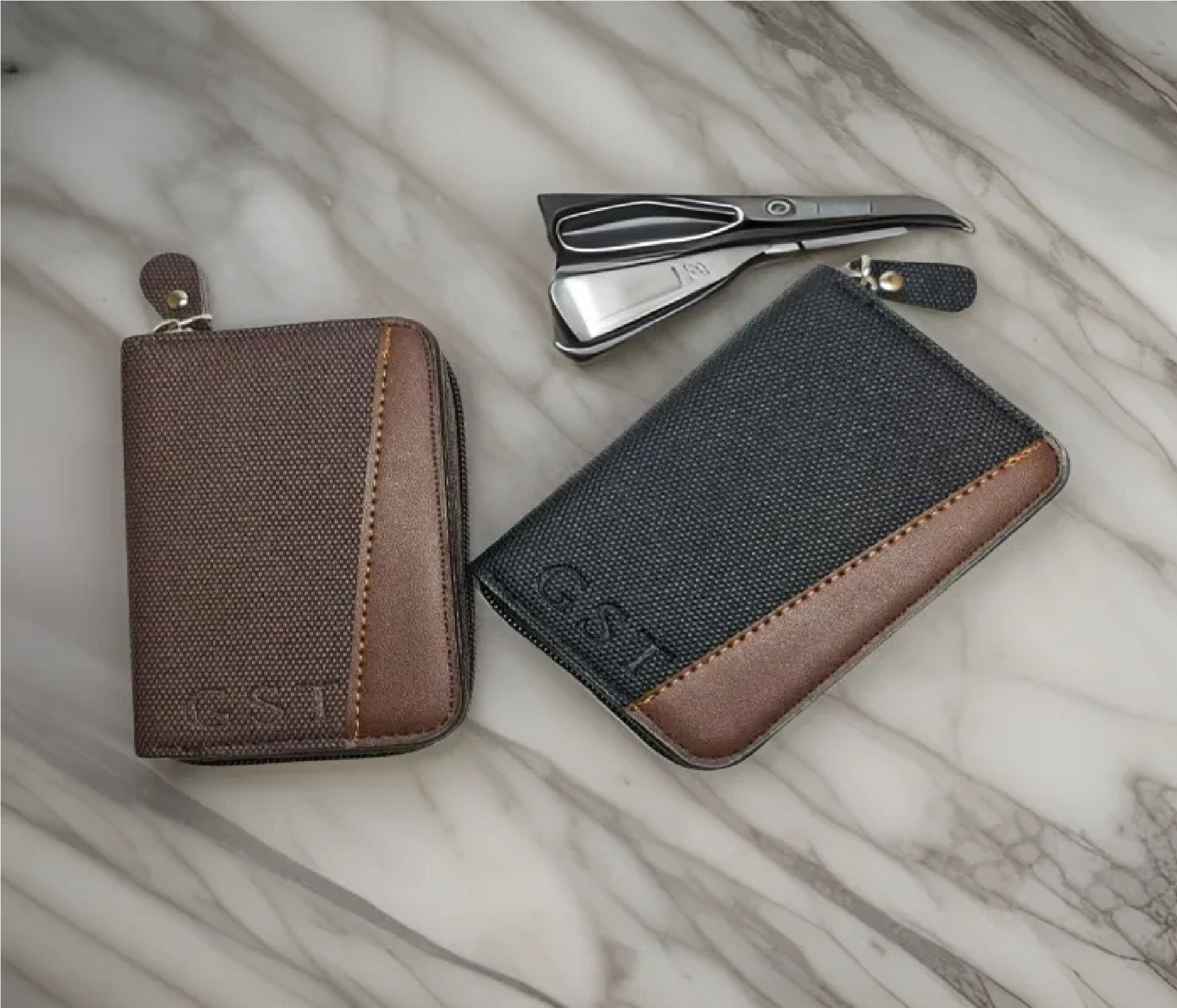 BK's New Casual Wallet Multi-Slot Card Holder Zipper Coin Purse Small Clutch PU Money Bag Purse Cardholder Wallets for Men - Oshi.pk - Buy & Sell Online