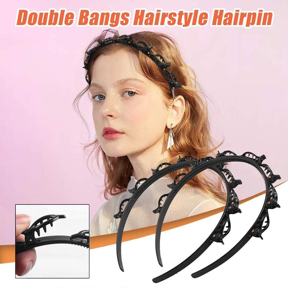 black braider hair styleTwister hair band Plait Headband double bangs Hairstyle Hairpin Multi-Layer Hollow Woven Headband