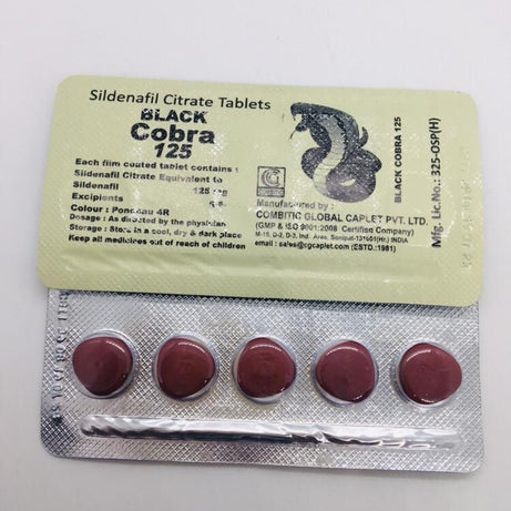 Black Cobra 125mg Delay Tablet - Pack Of 15 - MADE IN INDIA - Oshi.pk - Buy & Sell Online