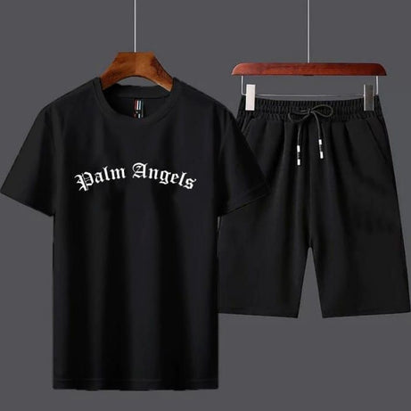 black palm Angle printed gymwear t Shirt short tracksuit for men and boys best reccomended article of summer collection - Oshi.pk - Buy & Sell Online