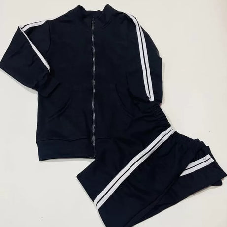 Black V Neck with White Panel pajama Full Sleeves Night Suit for her - Oshi.pk - Buy & Sell Online