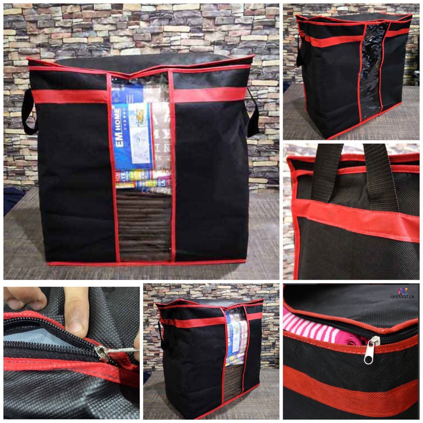 PACK OF 3 Black Woven Storage Bag Good GSM BY KHOKHAR STOCKISTS - Oshi.pk - Buy & Sell Online