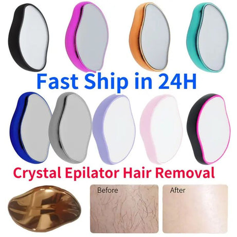 Bleame Crystal Epilator Hair Remover Physical Painless Safe Crystal Hair Eraser Magic Glass Reusable Body Depilador De Cristal - Oshi.pk - Buy & Sell Online