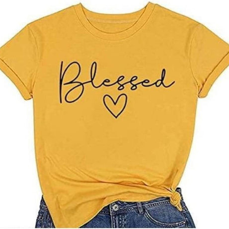 Blessed Heart Printed T-shirt for Women's - Oshi.pk - Buy & Sell Online