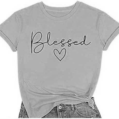 Blessed Heart Printed T-shirt for Women's - Oshi.pk - Buy & Sell Online