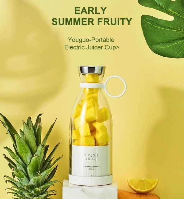 Bottle 420ml USB Rechargeable Juicer Blender Electric Blender Mini Portable Personal Size Juicer Portable Fruit Juicer Machine USB Rechargeable Juicer - Oshi.pk - Buy & Sell Online