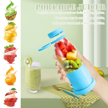 Bottle 420ml USB Rechargeable Juicer Blender Electric Blender Mini Portable Personal Size Juicer Portable Fruit Juicer Machine USB Rechargeable Juicer - Oshi.pk - Buy & Sell Online