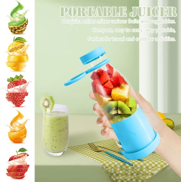 Bottle 420ml USB Rechargeable Juicer Blender Electric Blender Mini Portable Personal Size Juicer Portable Fruit Juicer Machine USB Rechargeable Juicer - Oshi.pk - Buy & Sell Online