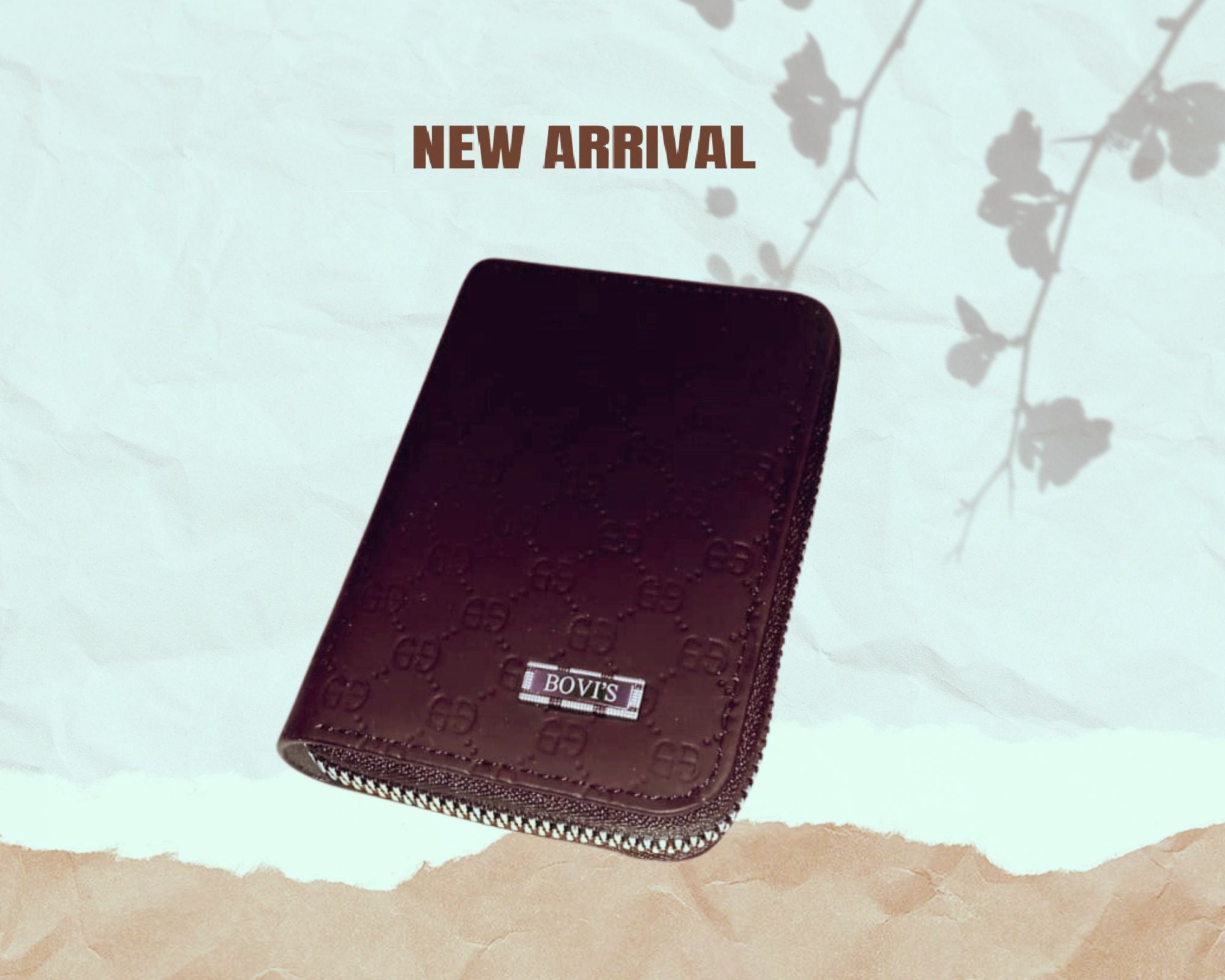 Bovi's Men's Genuine Leather Card Holder Storage Bags Blocking Zipper Thin Pocket - Oshi.pk - Buy & Sell Online
