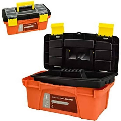 Box Lid FeaturesStorage Compartments (Ideal for Screwdrivers, Pliers, Spanners), Robust Construction Including Sturdy Double Locking Clips & Carry Han - Oshi.pk - Buy & Sell Online