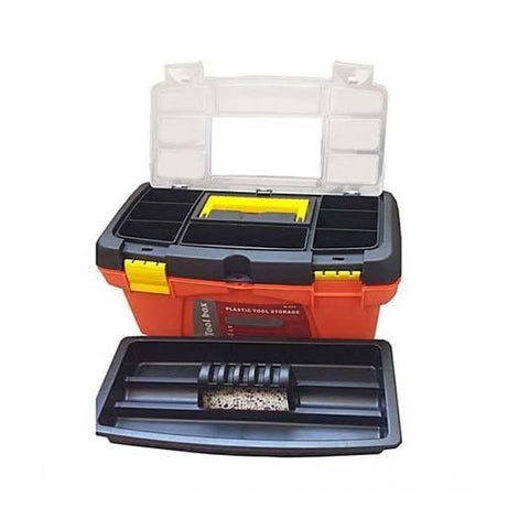 Box Lid FeaturesStorage Compartments (Ideal for Screwdrivers, Pliers, Spanners), Robust Construction Including Sturdy Double Locking Clips & Carry Han - Oshi.pk - Buy & Sell Online