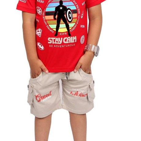 Boys 2 Pcs Suit With Shorts - Oshi.pk - Buy & Sell Online