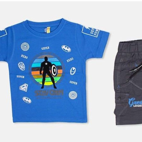 Boys 2 Pcs Suit With Shorts - Oshi.pk - Buy & Sell Online