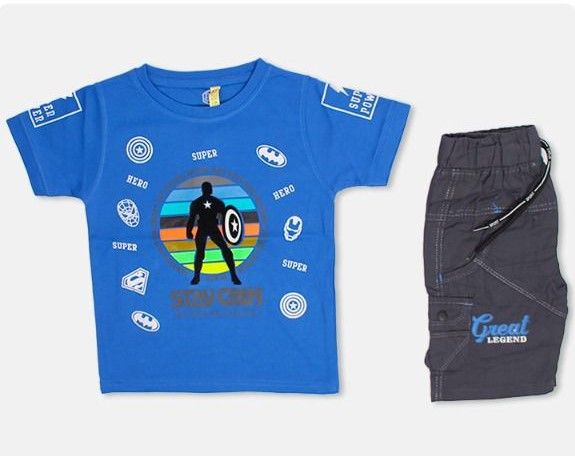 Boys 2 Pcs Suit With Shorts - Oshi.pk - Buy & Sell Online