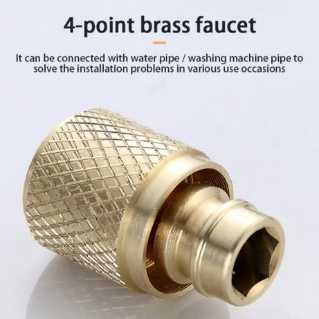 Brass Nozzle Water Spray Gun Jet Hose Nozzles Pipe High Pressure For Car,Bike,Window Cleaning Sprayer And Plants Gardening Washing (Without Pipe) Gold - Oshi.pk - Buy & Sell Online