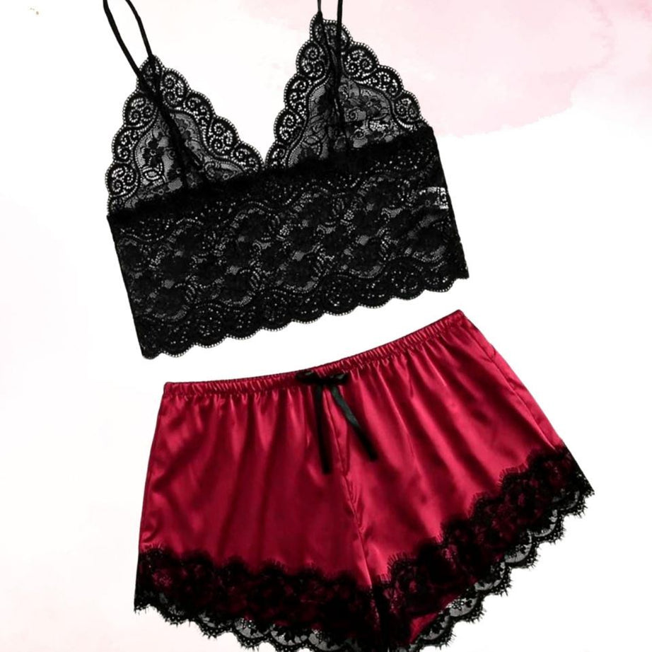 Bridal Laced Silk Lingerie Set – 2pc Set - Oshi.pk - Buy & Sell Online