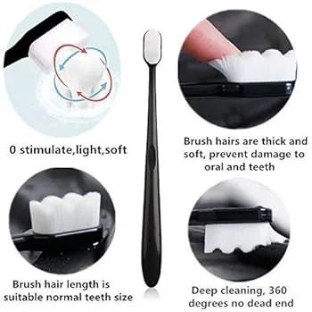 Bristle Micro Nano Toothbrush for Sensitive Teeth and Gums Care, Extra Soft Silko Toothbrush for Adults and People with Braces - Oshi.pk - Buy & Sell Online