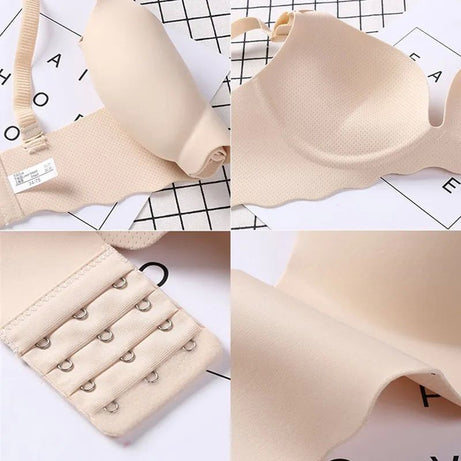 Women Sexy Solid Color Seamless Wavy Breathable Push Up Bra - Oshi.pk - Buy & Sell Online