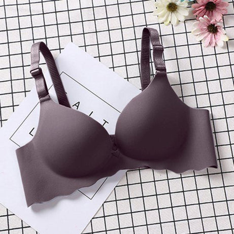 Women Sexy Solid Color Seamless Wavy Breathable Push Up Bra - Oshi.pk - Buy & Sell Online