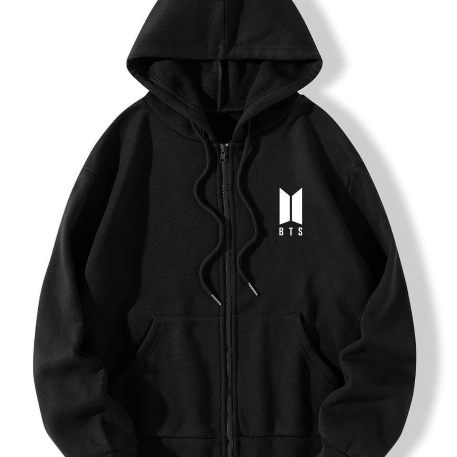 BTS Black Pullover zipper Hoodie