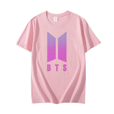 BTS New Design Printed Cotton Half Sleeves O Neck PINK T Shirt For Women - Oshi.pk - Buy & Sell Online