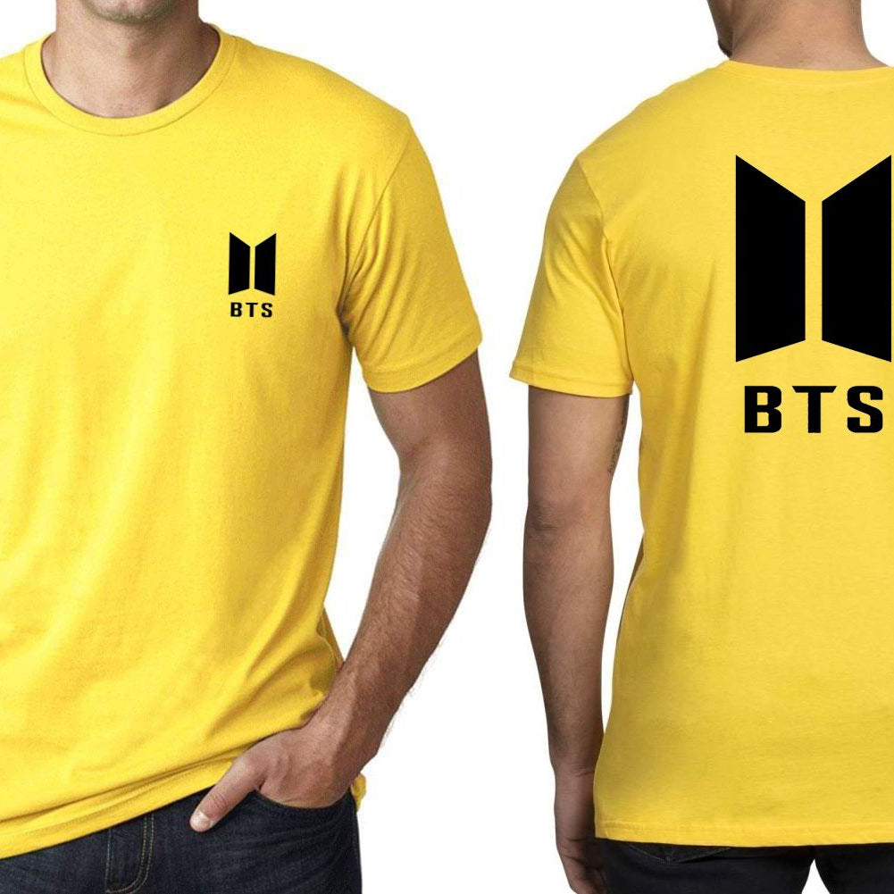 BTS Printed Yellow T-Shirt For Men's - Oshi.pk - Buy & Sell Online