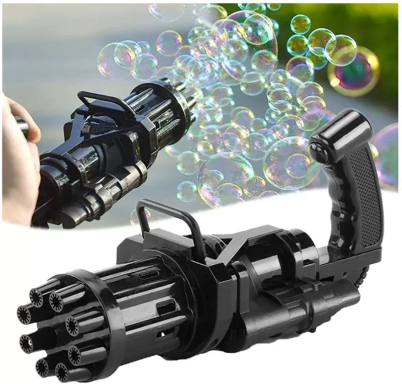 Bubble Machine, 8-Hole Huge Amount Bubble Maker, Cool Toys Gift Gatling Bubble Guns Automatic Bubble Machine for Kids,Electric Bubble Gun Toy,Bubble M