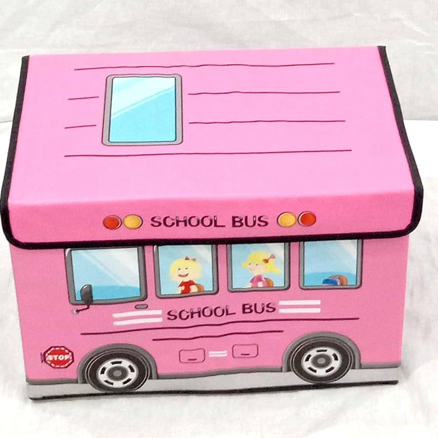 Bus Design Folding Storage Bins Quilt Basket Kid Toys Organizer Non Woven Storage Boxes Cabinet Wardrobe Storage Bags - Oshi.pk - Buy & Sell Online