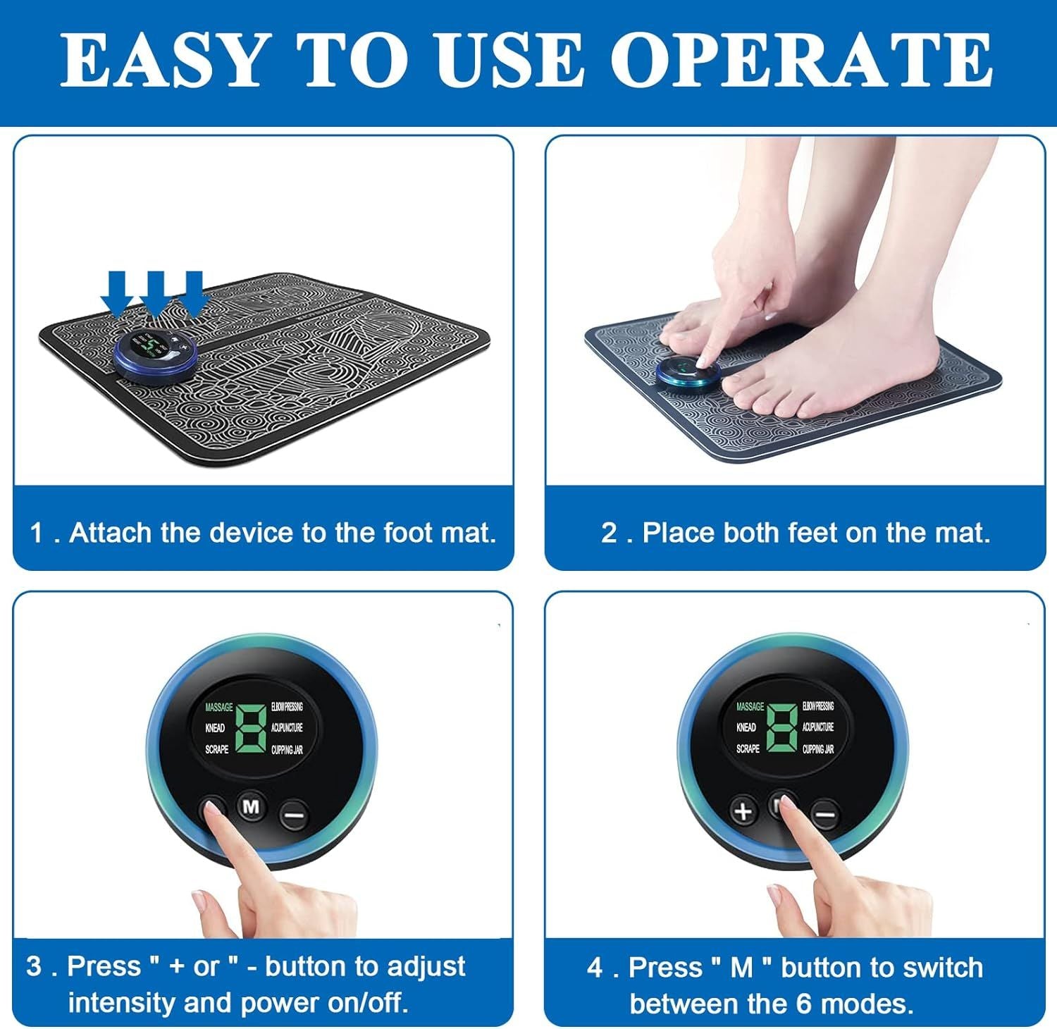 Buy 1 Ems Foot Massager Get 2 Mini Neck Massager Free (1 Foot Massager + 2 Neck Massager Free)