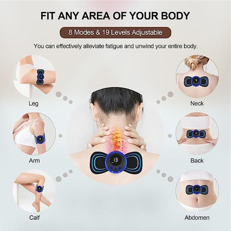 Buy 1 Get 1 Free Ems Mini Neck Massager Pain Relief Butterfly Men & Women