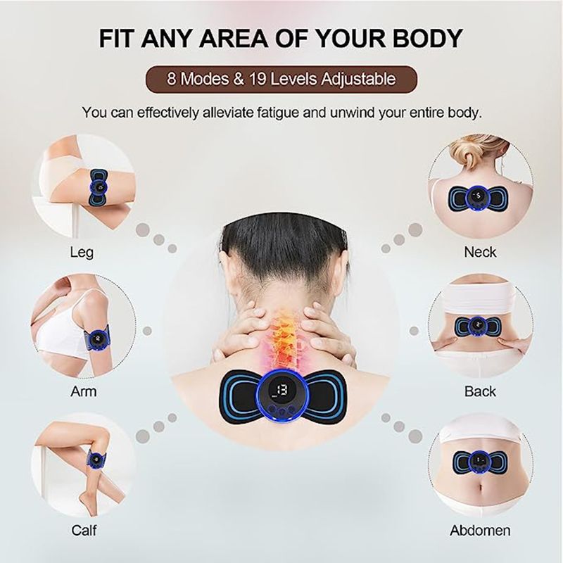 Buy 1 Get 1 Free Ems Mini Neck Massager Pain Relief Butterfly Men & Women