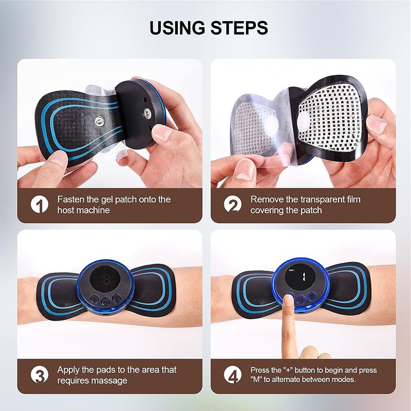 Buy 1 Get 1 Free Ems Mini Neck Massager Pain Relief Butterfly Men & Women