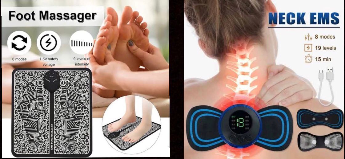 Buy 1 Get 1 Free (Ems Neck Massager + Ems Foot Massager) Buy Ems Foot Massager And Get Ems Neck Massager Free - Oshi.pk - Buy & Sell Online