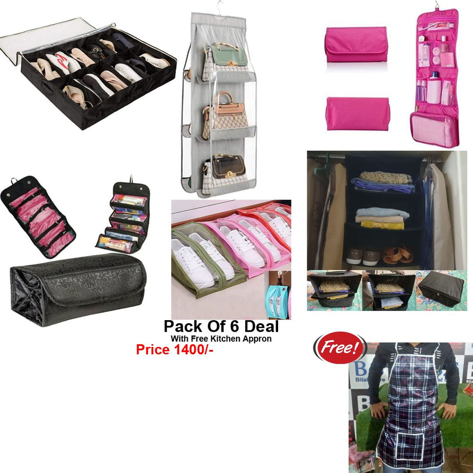 Buy Pack Of 6 Deal And Get Free Gift Kitchen Appron - Oshi.pk - Buy & Sell Online