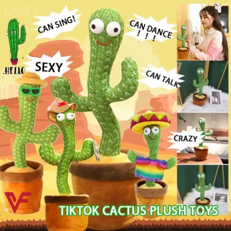 Cactus Funny Electronic Shaking Cactus Singing Dancing Cactus Cute Plush Toy Record Talk Stuffed Toy Cactus Doll With Music Children Stuffed Toy - Oshi.pk - Buy & Sell Online