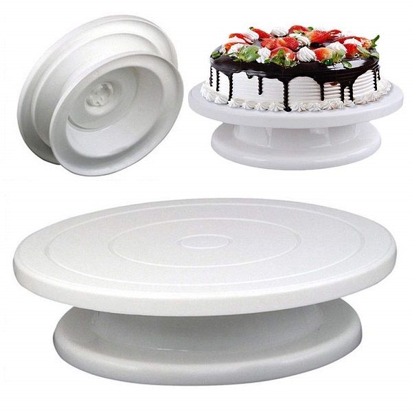 Cake Table 360° Rotating 28 cm Plastic - Oshi.pk - Buy & Sell Online