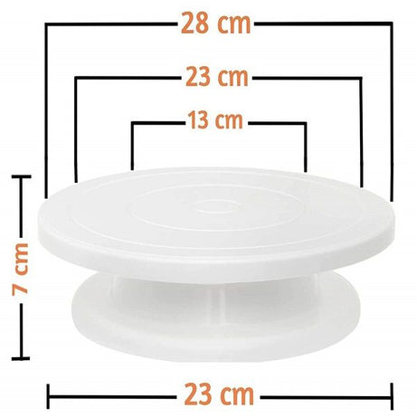 Cake Table 360° Rotating 28 cm Plastic