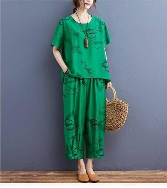 Capri Style Night Dress Tshirt and Capri Trouser For Her - Oshi.pk - Buy & Sell Online