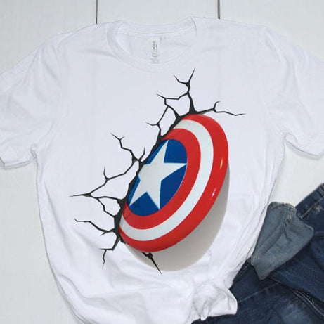 Captain America Printed Cotton Half Sleeves O Neck White T Shirt - Oshi.pk - Buy & Sell Online