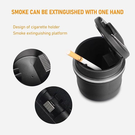 Car Ashtray with Lid Mini Detachable Auto Ashtray Portable Smokeless Cylinder Cup Holder - Oshi.pk - Buy & Sell Online