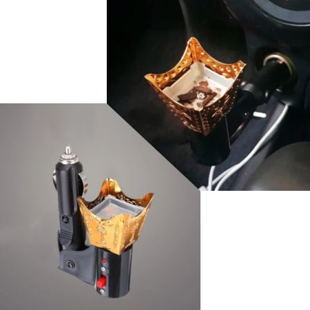 Car Charger Incense Bakhoor Burner Portable Arabic Car Aroma Diffuser Air Freshener - Oshi.pk - Buy & Sell Online