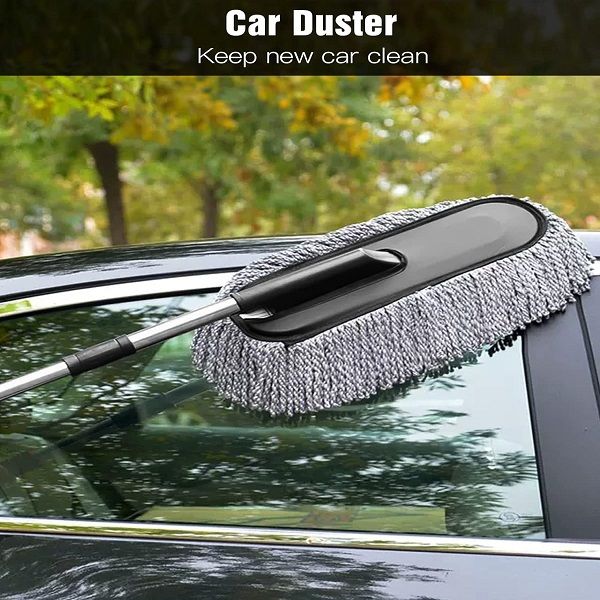 Car Duster Extendable Long Handle Microfiber Duster Exterior Scratch Free Car Cleaning Tool - Oshi.pk - Buy & Sell Online