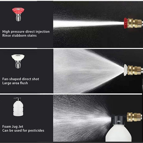 Car Pressure Washer Cordless Portable Cleaner 48V High Wireless Lithium Battery 3 In 1 Nozzle - Oshi.pk - Buy & Sell Online