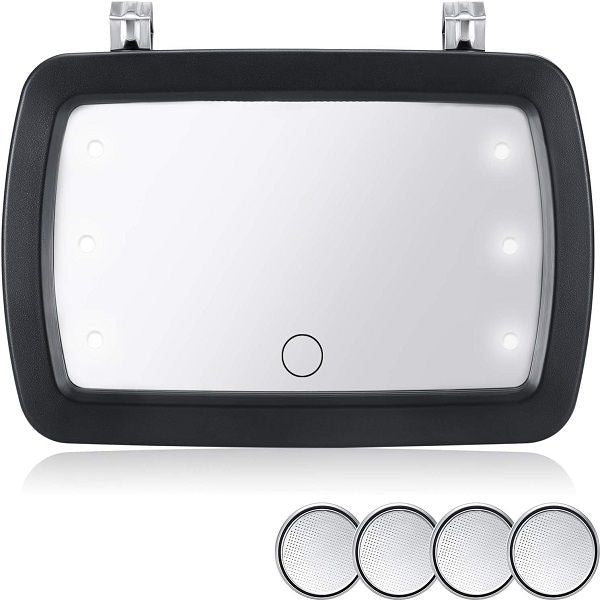 Car Sun Visor Vanity Cosmetic Mirror LED and Touchscreen - Oshi.pk - Buy & Sell Online
