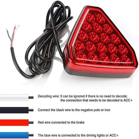 Car Tail Warning Brake Signal Lamp 12V