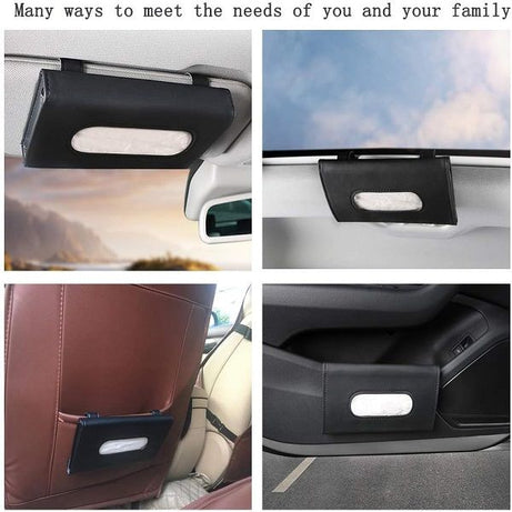Car Tissue Holder Mask Holder Rectangular Sun Visor (Black) - Oshi.pk - Buy & Sell Online