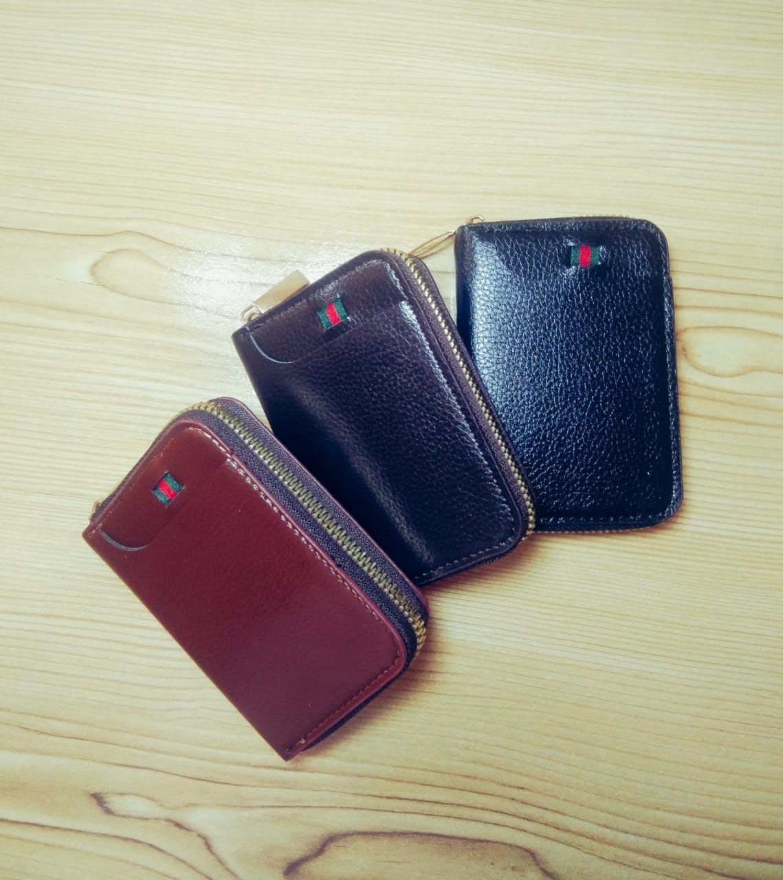 New Men's Leather Card Holder Storage Bags Blocking Zipper Thin Pocket - Oshi.pk - Buy & Sell Online