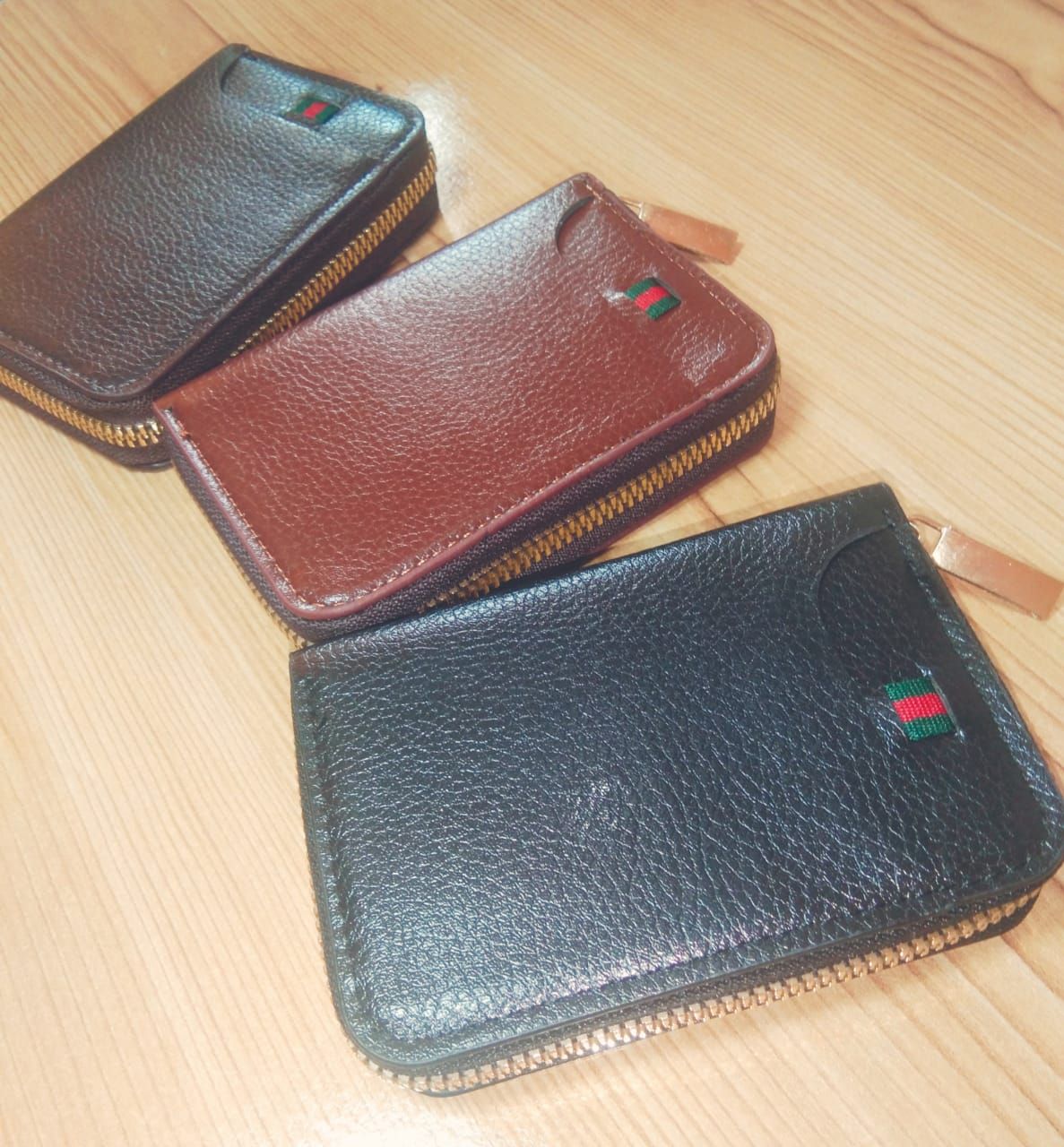 New Men's Leather Card Holder Storage Bags Blocking Zipper Thin Pocket - Oshi.pk - Buy & Sell Online
