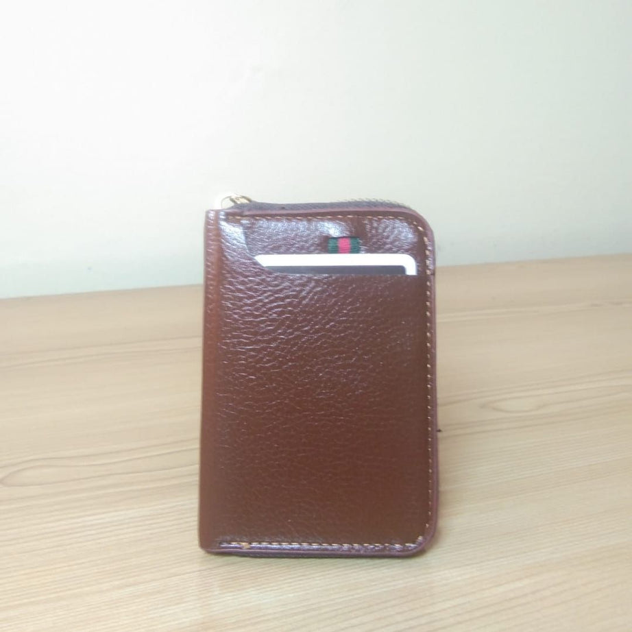 New Men's Leather Card Holder Storage Bags Blocking Zipper Thin Pocket - Oshi.pk - Buy & Sell Online
